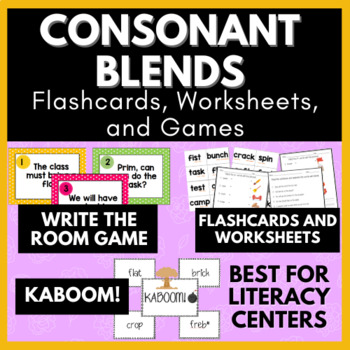 Consonant Blends Flashcards, Worksheets, and Games | Classroom Activities