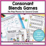 Consonant Blends Games: Second Grade No-Prep Phonics | SOR