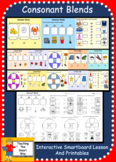 Consonant Blends Interactive Smartboard Lesson and Printables