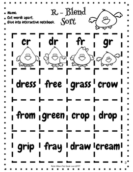 consonant blends sorting activity beginning and final blends tpt