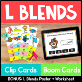 Initial Consonant Blends Activities: L-BLENDS Boom Cards &