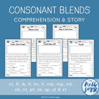 Preview of Consonant Blends: Middle and Ending Blends (Story & Comprehension Set)