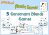 Consonant Blends Phonic Games to Print, Cut and Play - Lit