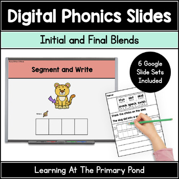 Preview of Consonant Blends Phonics Slides | Google Slides Phonics Digital Resources