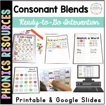 Preview of Consonant Blends Printable SoR Intervention