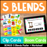 Initial Consonant Blends Activities: S-BLENDS Boom Cards &