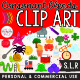 Consonant Blends (S, L, R) Clip Art - Color & Black/White!