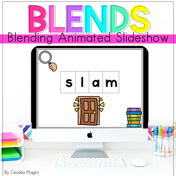 Preview of Consonant Blends Segmenting and Blending Words Slideshow