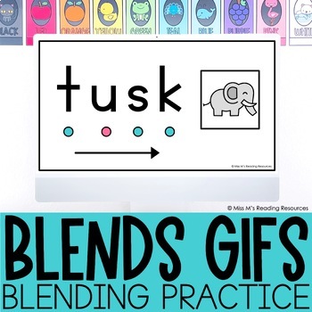 Preview of Consonant Blends Slides for Blending Sounds | S Blends Digital Resource