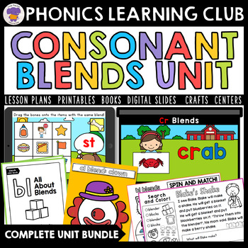 Preview of Beginning Consonant Blends Games and Complete Phonics Curriculum Unit