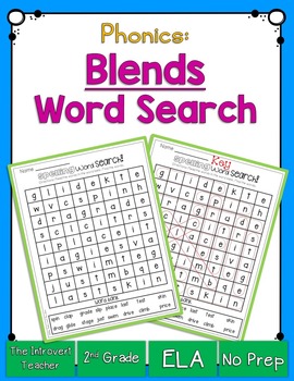 Preview of Consonant Blends Word Search