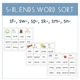 Consonant Blends Word Sort: S- Blends