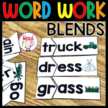 Preview of Blends CCVC CVCC Word Work for Daily 5 or Literacy Centers