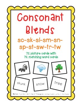 Consonant Blends Word and Picture Cards - Set 3 by Rohn's Rockin ...