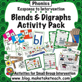 Blends and Digraphs - Response to Intervention Activity Pack