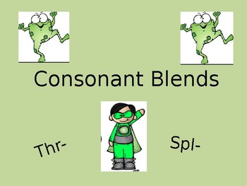 Preview of Consonant Blends thr spl PPT Powerpoint TEKS