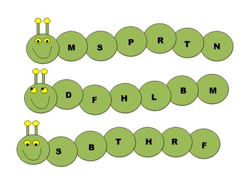 Consonant Caterpillars Game by Carolyn Leake | Teachers Pay Teachers