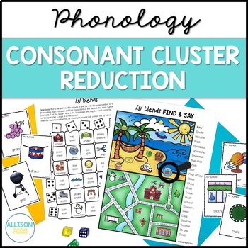 Preview of Consonant Cluster Reduction Phonology Activities for Speech Therapy