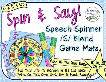 Preview of Consonant Cluster Reduction & Stopping: S-Blend Spin Mats