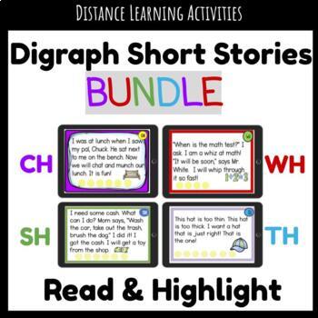 Preview of Consonant Digraph Short Story Passages - BUNDLE!