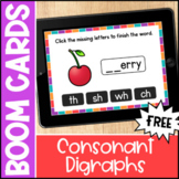 Consonant Digraphs Boom Cards - FREE Digital Phonics Activity