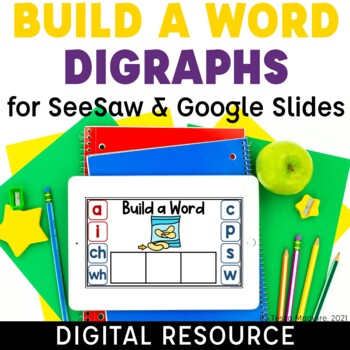 Preview of Consonant Digraphs Word Building - Digital Word Mapping Practice Activity