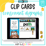 Consonant Digraphs Digital Clip Cards | Google Slides | Ja