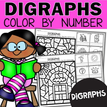 Preview of Consonant Digraphs - ELA Morning Work Color by Digraph Busy Fun Packet 1st 2nd