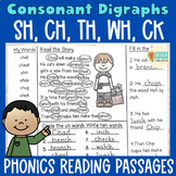 Consonant Digraphs Phonics Based Reading Passages Worksheets