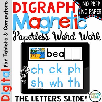 Preview of Consonant Digraphs Phonics Digital Word Work PowerPoint Microsoft Teams Use