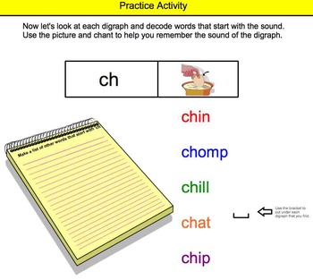 Preview of Consonant Digraphs SMARTBOARD (sh, th, wh, ch, ph) Activity