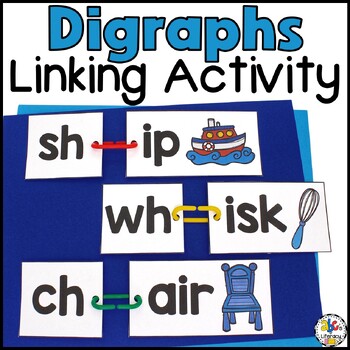 Preview of Linking Chains Consonant Digraphs Word Building Activity - Phonics Intervention