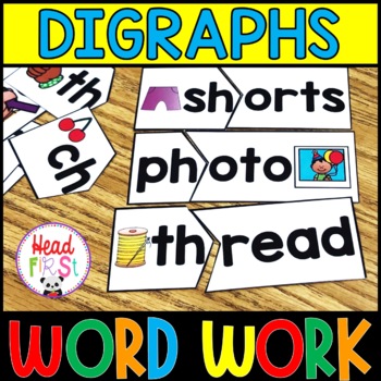 Preview of Consonant Digraphs Phonics Activities Word Work and Literacy Centers SOR