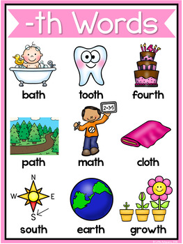 Consonant Digraphs Worksheets - Final TH DIGRAPHS Worksheets and Activities