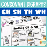 Consonant Digraphs Worksheets - SH CH TH WH 1st grade Phon