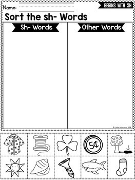 Consonant Digraphs Worksheets - SH DIGRAPHS Worksheets and Activities