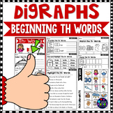 Consonant Digraphs Worksheets: TH DIGRAPHS  - Kindergarten