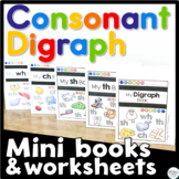 Consonant Digraphs Worksheets and Mini Books and Decodable