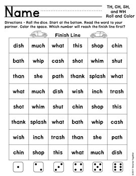 Consonant Digraph Activities Th Ch Sh Wh Ph A