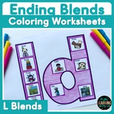 Consonant Ending L Blends Coloring Activity | Blends Craft