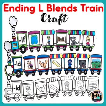 Preview of Consonant Ending L Blends Train Craft Activity | Blends Craft  Activity