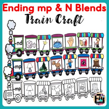 Preview of Consonant Ending Mp & N Blends Train Craft Activity | Blends Craft  Activity