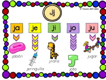 Consonant J worksheets in Spanish/PDF by Tesoros del saber | TPT