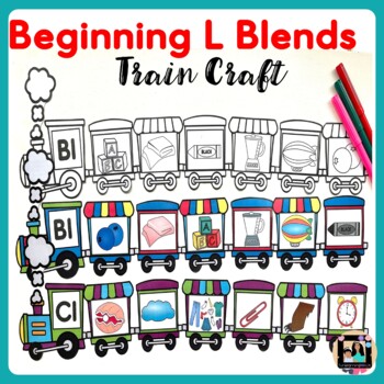 Preview of Consonant Beginning L Blends Train Craft Activity | Blends Craft  Activity
