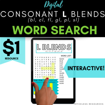 Similar to Blends Word Search - bl, cl, fl, sl, gl, pl - WordMint