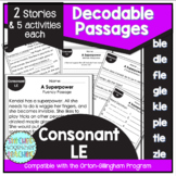 Consonant LE Decodable Reading Passages Orton Gillingham a