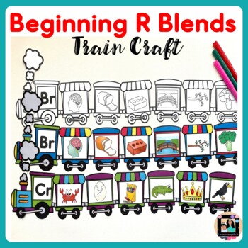 Preview of Consonant Beginning R Blends Train Craft Activity | Blends Craft Activity