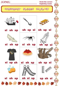 Preview of Consonant SH, SL and SP Blends