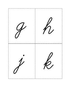 Consonant Shuffle Card Game - Cursive by Clotilde Gonzalez | TPT
