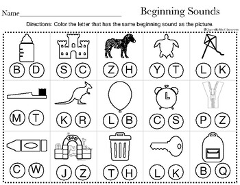 Consonant Worksheet by Queen B of the Classroom | TPT